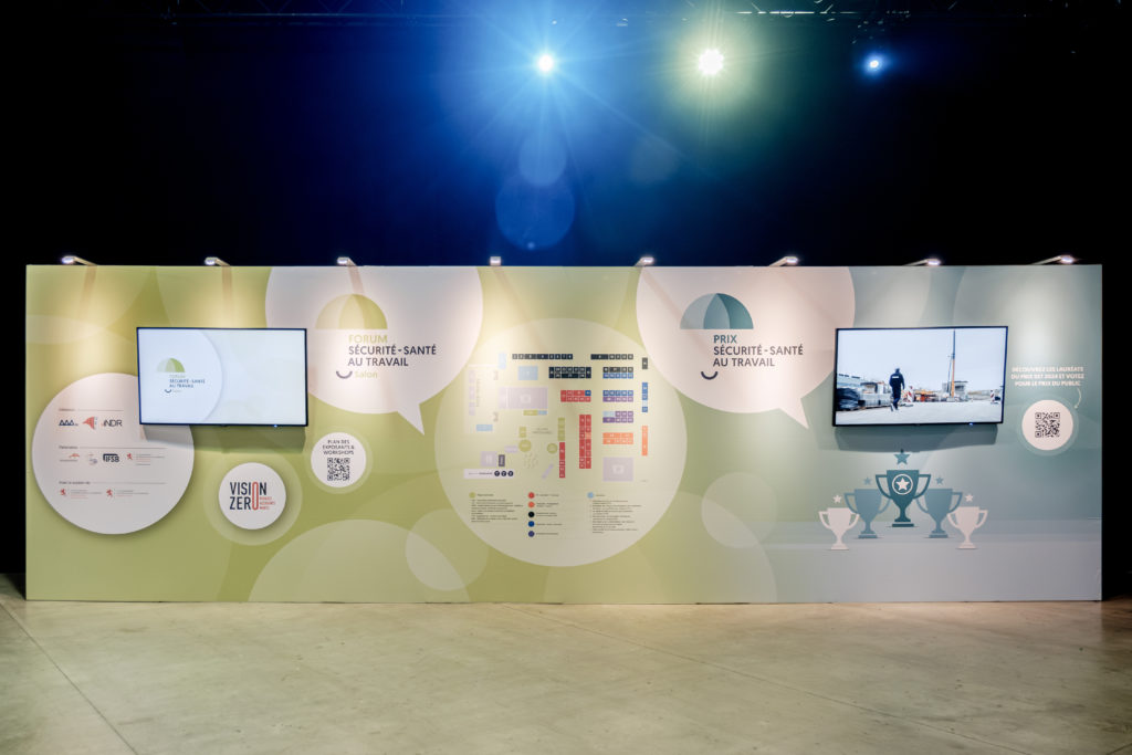 Mur exposant le salon et le prix SST avec d'autres informations - Forum SST 2024
